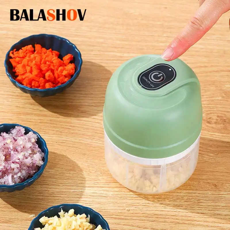 USB Kitchen Gadgets Electric Food Chopper Garlic Crusher Meat Grinder Mini Garlic Press Vegetable Chopper Masher Machine