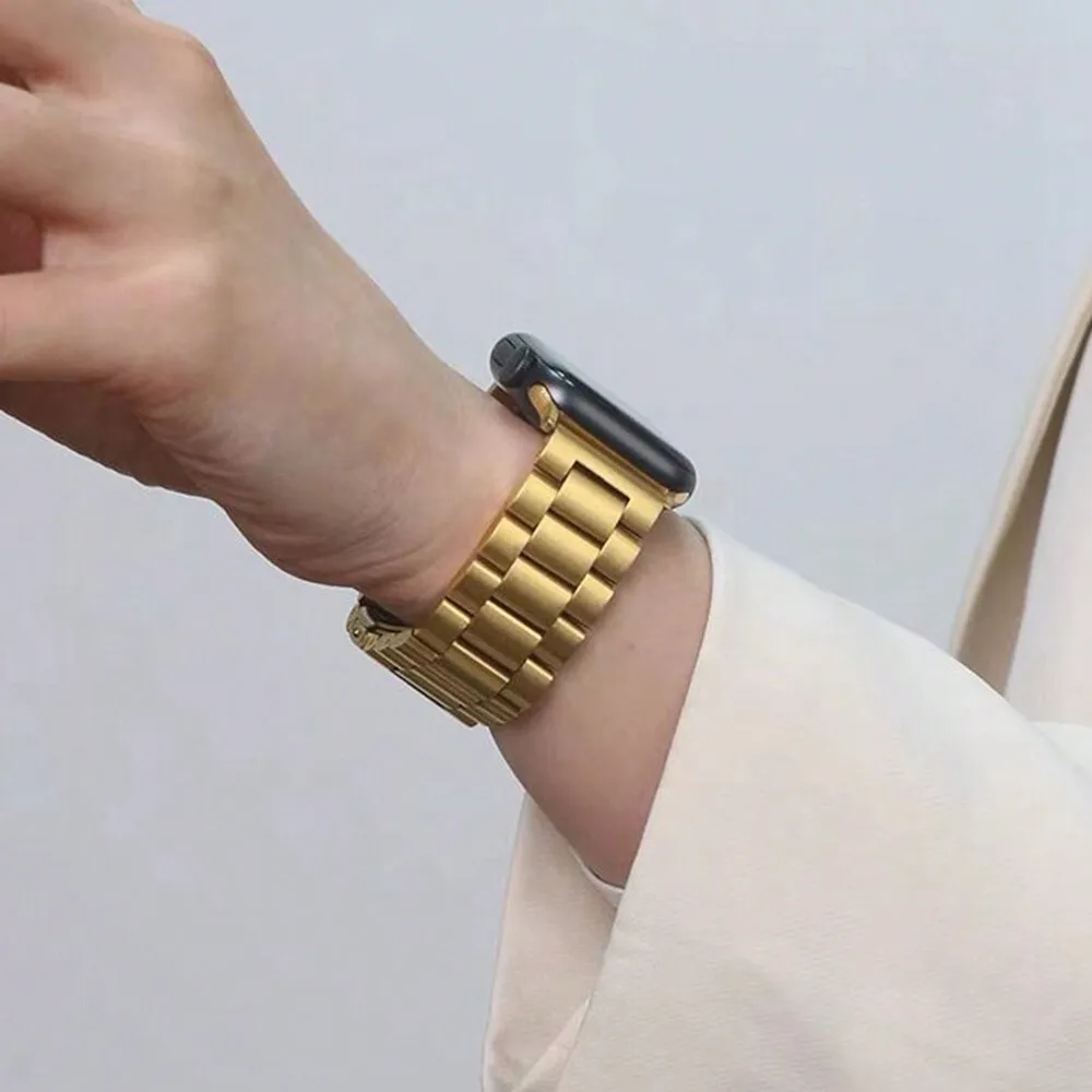 Gold-Tone Stainless Steel Milanese Loop Watch Band for Smartwatches